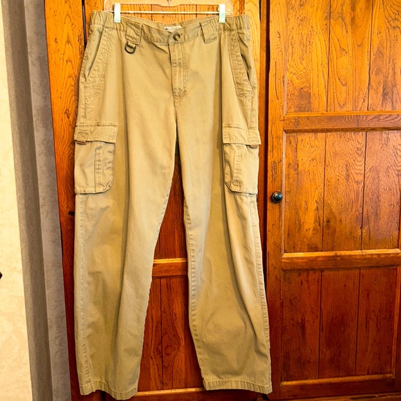COLUMBIA CARGO PANTS Large Men’s Khaki Tan - Picture 4 of 14